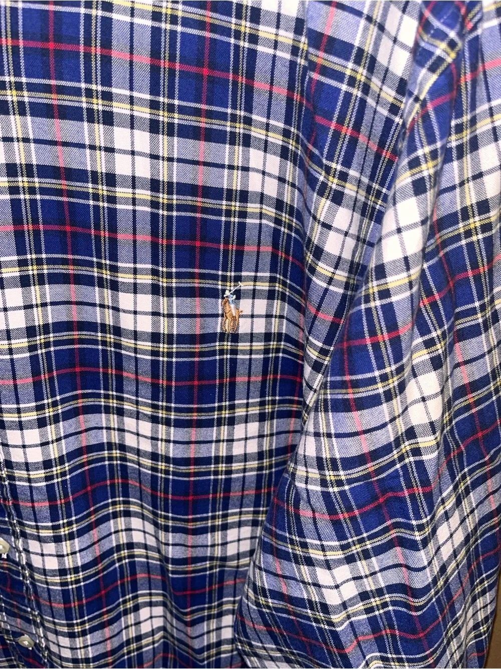 Polo Ralph Lauren Men’s Plaid XXXL 3XBig Classic Fit B/F Shirt Mint